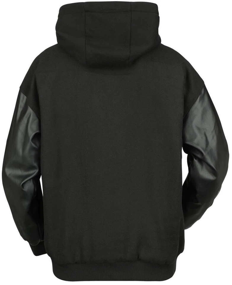 Chaqueta Universitaria Metallica Sudadera con Capucha Imitación Cuero Metal Rock - Ultra Rara Oficial Foto 3 de 4