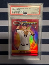 2021 Topps Finest Flashbacks Casey Mize RED REFRACTOR RC #'d 1/5 3 PSA 10 GEM MT