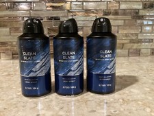 Bath  Body Works  CLEAN SLATE  for Men 3.7 fl oz Body Spray LOT x3 FREE SHIP