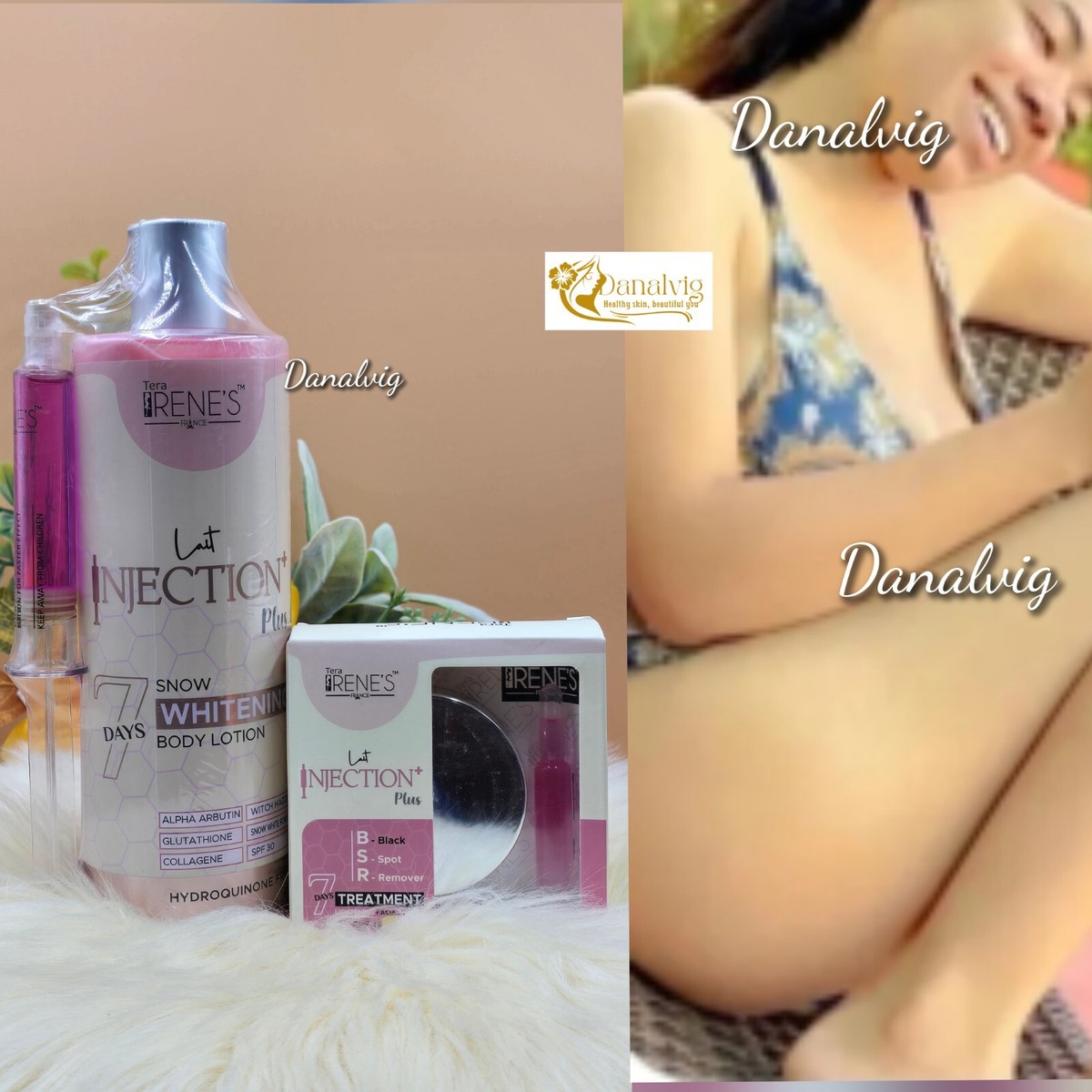 Authentic Lait Tera Irene's Body Lotion & Face Cream. Spf 30