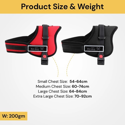 NEW S-XL No-pull Dog Harness Outdoor Adventure Pet Vest Padded Outdoor Handle AU - Picture 12 of 14