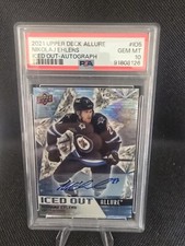 Nikolaj Ehlers 2021-22 Upper Deck Allure Iced Out Auto GEM MT 10 #105