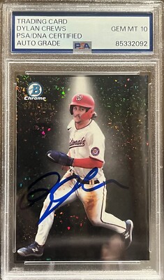 Dylan Crews Signed 2024 Bowman Chrome Spotlight /150 PSA/DNA 10 AUTO