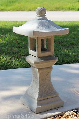 PAGODA ORIENTAL CONCRETE LANTERN JAPANESE GARDEN CEMENT  STONE STATUE SHIPS FREE