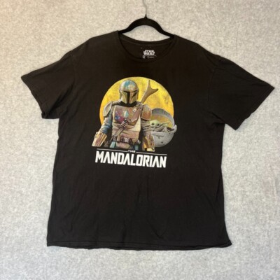 Star Wars V FifthSun Shirt The Mandalorian T-Shirt Mens XL Black Short Sleeve