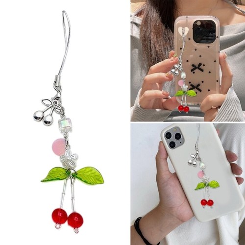 Fashion Flower Pendant Phone Chain Keyring Cellphone Charm Keychain Accessory - 第 2/8 張圖片