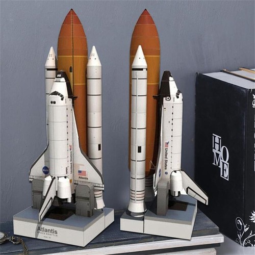 1/150 Space Shuttle Atlantis Paper Model Handmade Space Rocket Craft DIY - Picture 10 of 12