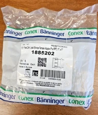 (5) Conex/banninger Press Zero lead freeBronze Female Adapter, P x FPT, 1"x1"