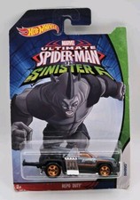 2016 Hot Wheels Repo Duty Rhino Tow Truck Gray Marvel Spiderman Sinister 6