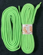 Hockey Skate Wide Shoelaces 1 Pair Super Strong Lime 54 x 3/4 . New.