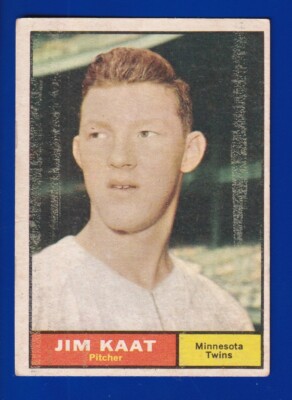  JIM KAAT twins 1961 TOPPS #63 PRINT ERROR