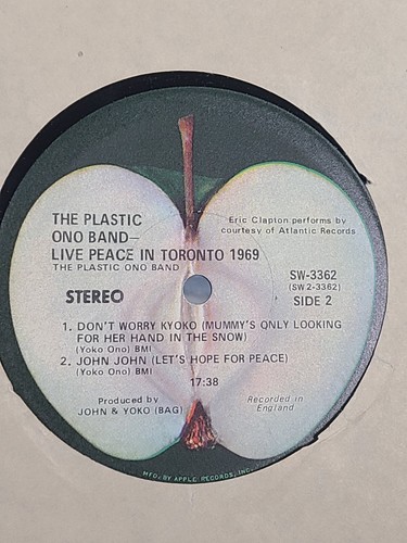 The Plastic Ono Band Live Peace In Toronto 1969 SW 3362 Vinyl LP Schallplatte Album Sehr guter Zustand - Bild 7 von 10