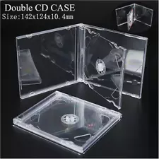 2-Disc STANDARD Double CD Jewel Case with Tray 10.4mm (2 CD) Lots Clear Cover