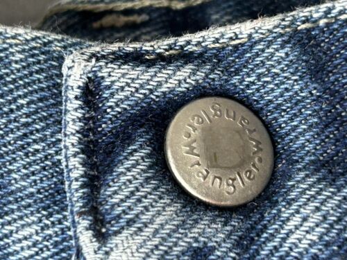 Wrangler Boys Blue Denim Jeans Size 10 Slim Adjustable Snap Front Zipper Fly - Picture 3 of 9
