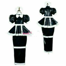 Sissy maid pvc dress lockable Uniform cosplay costume Tailor-made