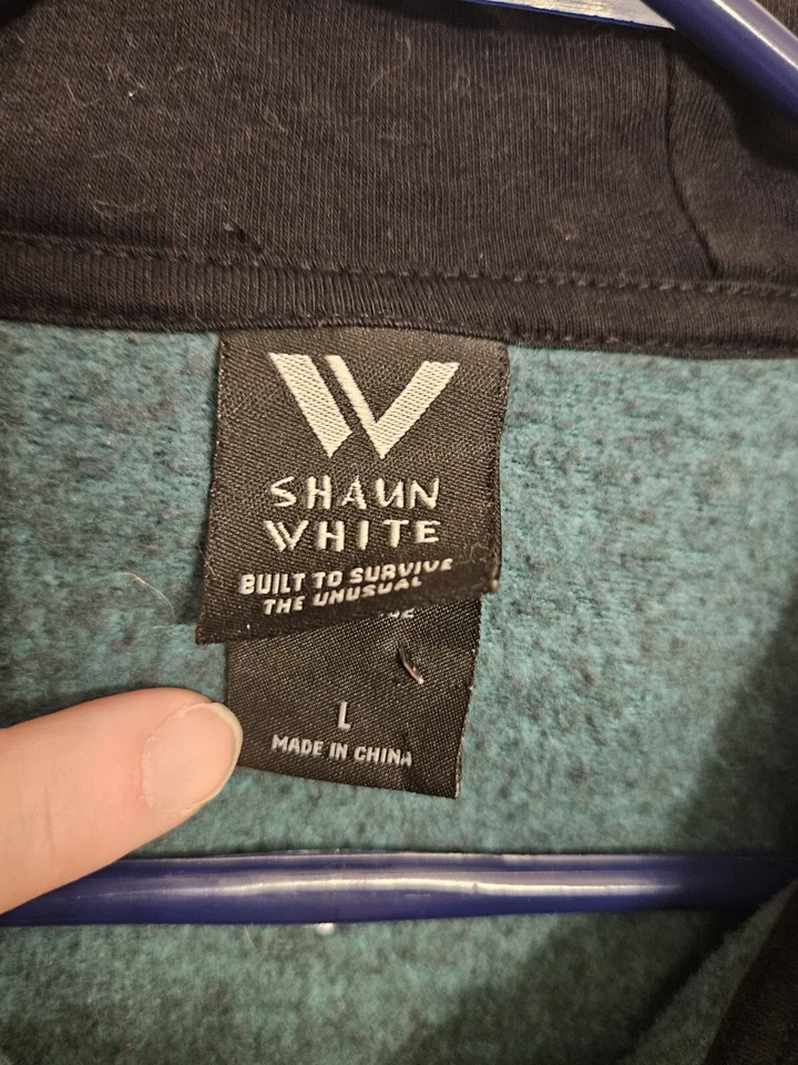 Moletom com capuz escolar Shaun branco infantil masculino manga longa listra gráfica azul tamanho G/12 - Imagem 2 de 4