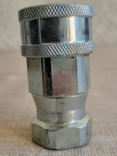 Parker 6608-10-10 Hydraulic Quick Connect Hose Coupling, Steel Body, Sleeve