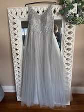 Stunning silver grey Prom dress  ball gown  cruise