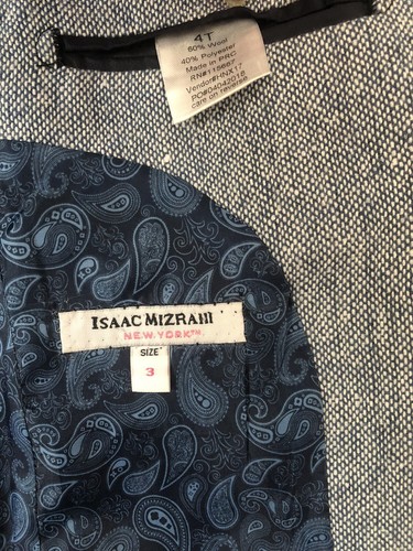 Isaac Mizrahi Boys' 4t Classic Suit Jacket Twill Sport Coat / Blazer Size 3 - Picture 5 of 7