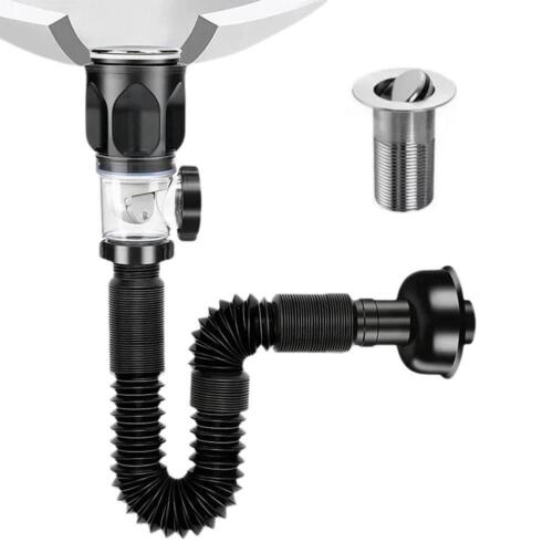 Bathroom Sink Flexible Pipe Sink Basin Water Drain Hose Tube Set D4P7
