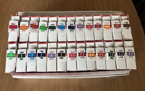 LOT Used Smead Dental Medical Record Alphabetic Color Code End Tab Labels As Is