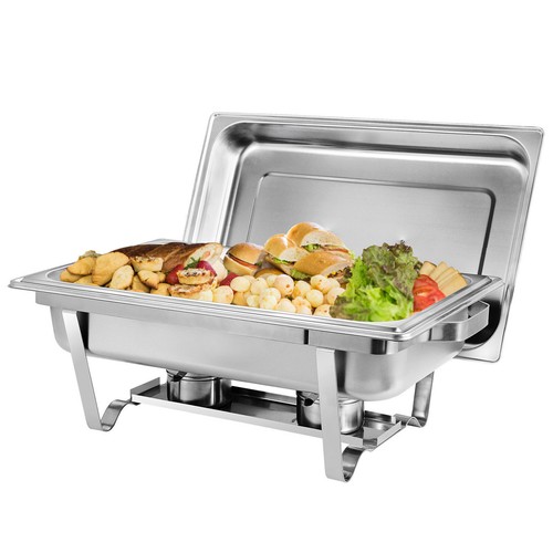 8 Qt Rectangular Stainless Steel Buffet Trays Chafer Chafing Dish Warmer 4 Pakcs - Picture 6 of 10