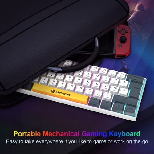 60% Wired Mechanical Keyboard Mixed Color,PBT Dye-Sub XDA Keycaps,RGB for Gamers - Picture 55 of 63