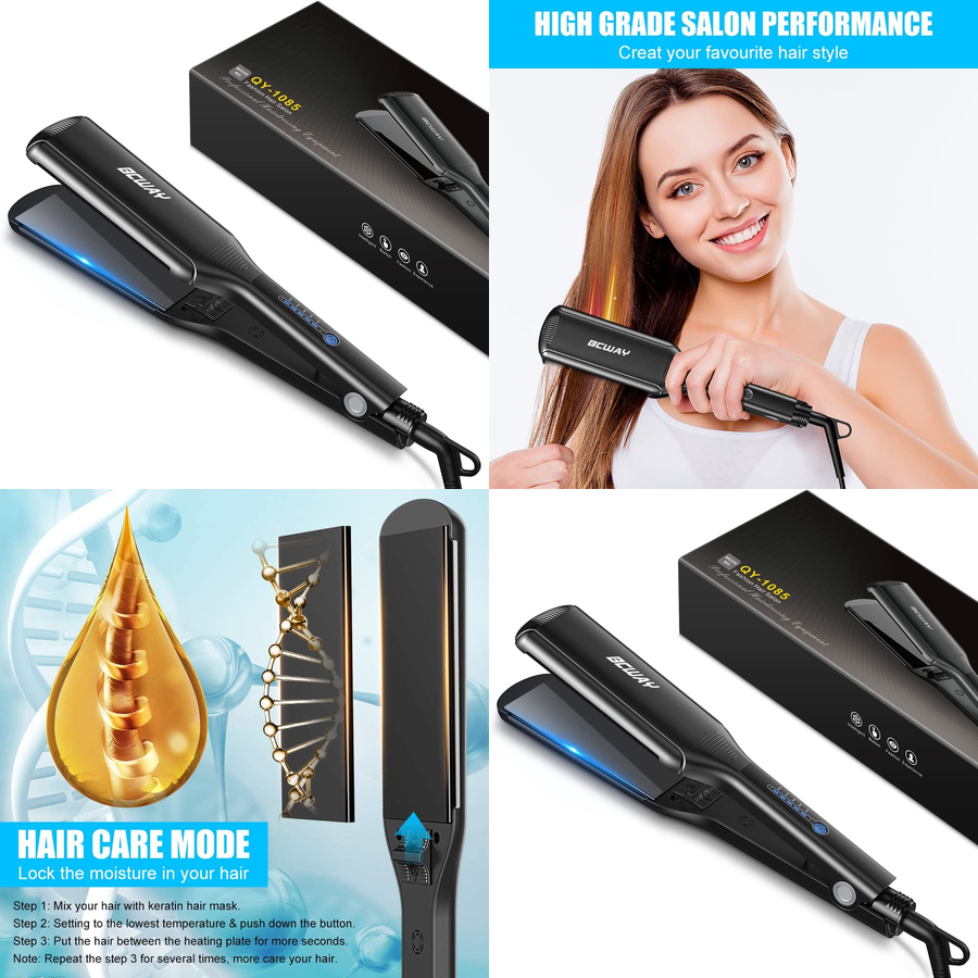 Plancha Pelo Plana Placa Titanio Calentamiento Instantaneo Peinado PROFESIONAL