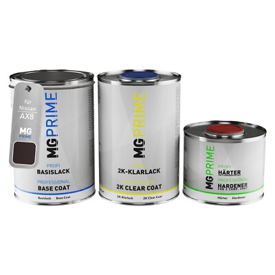 Autolack Dose Set für Nissan AX8 Rose Red Pearl Basislack 2K Klarlack 2,5L