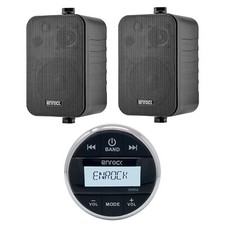 Infinity PRV250 Bluetooth Receiver, 4" 30W 3-Way Indoor/Outdoor Speakers Pair 