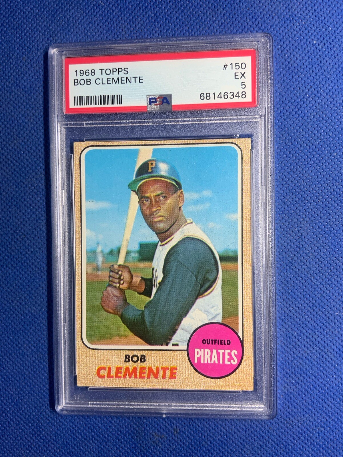 1968 TOPPS #150 ROBERTO CLEMENTE HOF PSA 5 EX