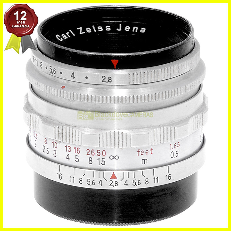 Carl Zeiss Jena Tessar 50mm f2,8 T silver obiettivo a vite M42