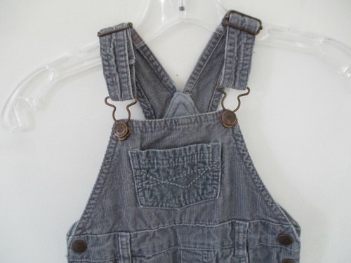 Impidimpi Boy'd Size 86 100% Cotton Solid Gray One-Piece Corduroy Overalls - Picture 9 of 12