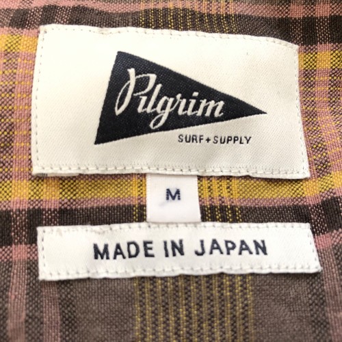 Pilgrim Surf+Supply Casual Plaid/Madras button front shirt Made in Japan RARE!