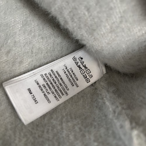 Halston L grau weiß Jacquard weich bequem Stretch Strick Long Cardigan Pullover Mantel - Bild 5 von 14