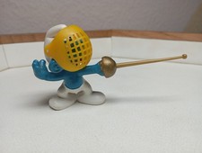 Schleich Sport Super Schlumpf Fechter Fencer - 40504 Schlümpfe, Degen Helm gelb 