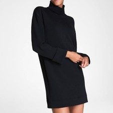 Spanx Air Essentials Super Soft Turtleneck Mini Dress Black MMinimalist Luxe