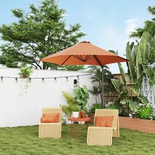 2.5M Garden Cantilever Parasol W/ 360° Rotation, Cross Base