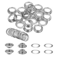 20Er Set ÖSen Mit Unterlegscheiben 12Mm Kupfer Metall ÖSen Kit FüR Diy Silberton