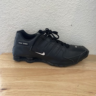 Men Size 14 Nike Shox NZ Black Air White Running Shoes tl r4 501524 091 max plus