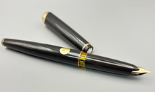 Montblanc Meisterstuck No.14 Fountain Pen F 18C Gold Nib Dark Gray Piston