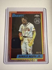 2025 Topps Update Ronald Acuna Jr Silver Pack Black Refractor # /10