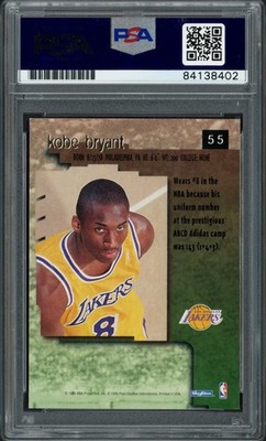 Kobe Bryant Signed 1996-97 Skybox Premium RC 55 Los Angeles Lakers