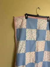 Handmade baby knotted throw/quilt great for girl 44x46