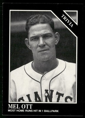 1991 Conlon Collection TSN #225 Mel Ott New York Giants