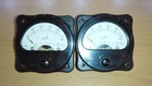 2pcs Vintage Bakelite analog panel meter ammeter microamper meter 50uA