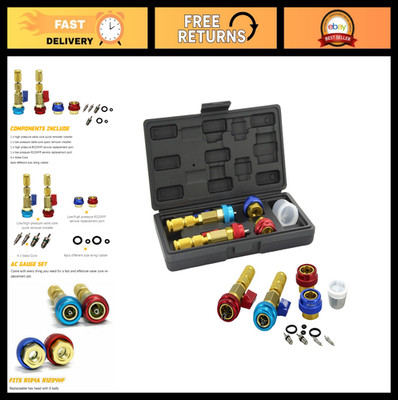 Air Conditioning Valve Core Remover Tool Kit - R134A R1234YF High/Low Pressure A
