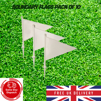 Cricket Grenzfahnen Marker 10er Pack Farbe WEISS
