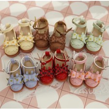 1/6 6-colours Student Leather Shoes Flat Shoes Metal Buckle Fit BJD Doll