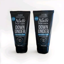 Nad's For Men Down Under Hair Removal Cream• Gentle Fast-Acting (2 Pack)